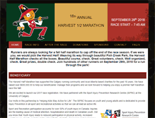 Tablet Screenshot of harvesthalfmarathon.com